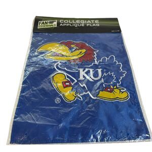Kansas Jayhawks 12 1/2" x 18" 2-Sided Garden Flag Collegiate Appliqué KU Fan